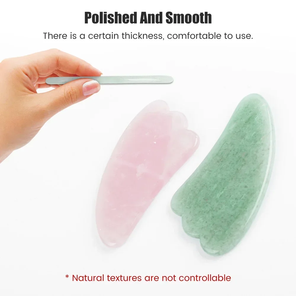 Gua Sha Tool Rose Quartz - Natural Jade Stone Gua Sha Massage