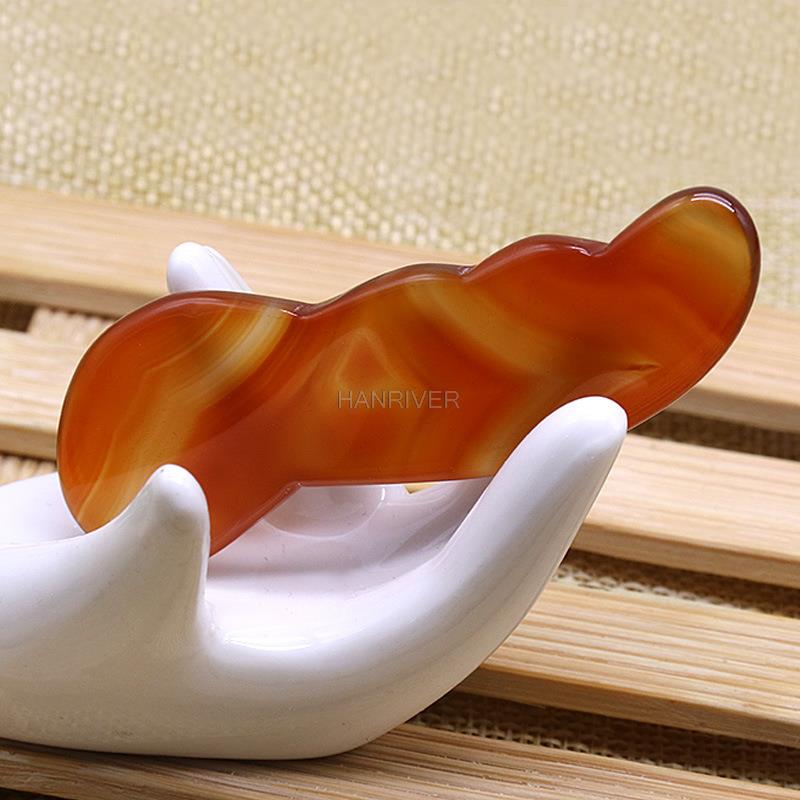 Gua Sha Tool Rose Quartz - Natural Rose Quartz Jade Guasha Board