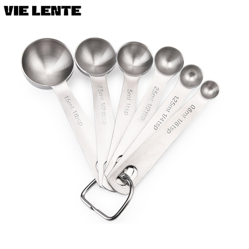 Sugar Scrub Coffee - 6pcs/set Food-grade Stainless Steel Measuring Spoon