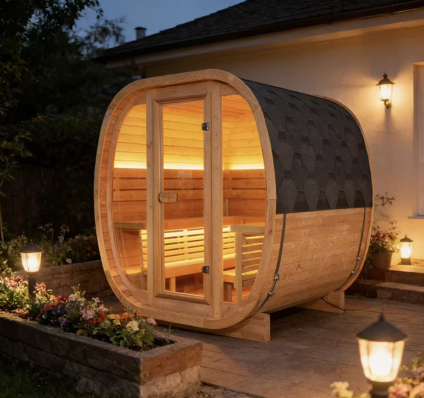 Spa Wellness Family - Excellent Value Handcrafted Cubic Redwood Sauna