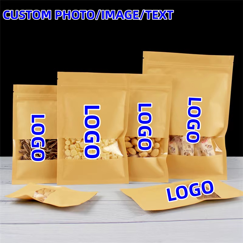 Sugar Scrub Coffee - 100PCS Flat Bottom Kraft Paper Window