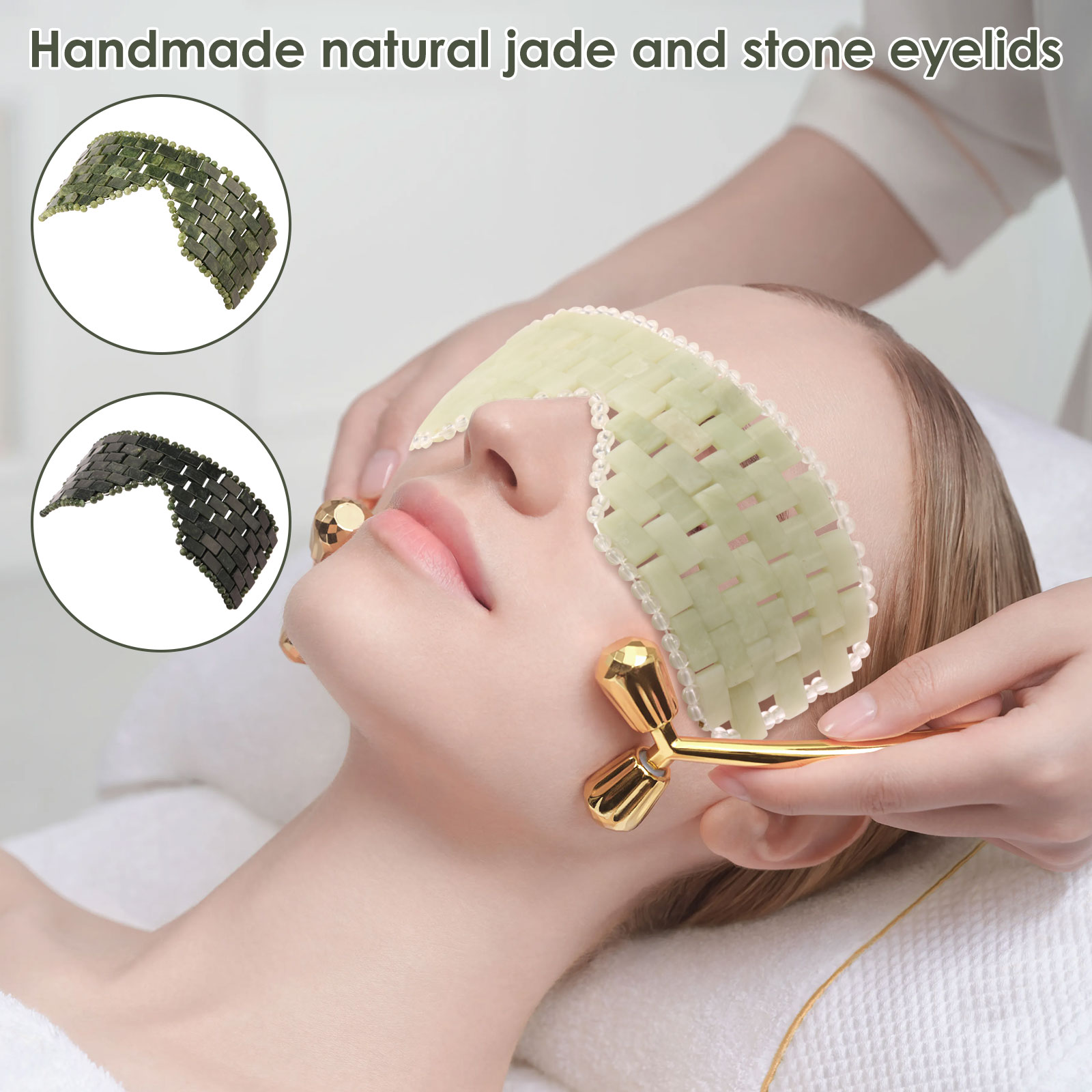Spa Y Wellness - Jade Eye Mask Portable Jade Stone