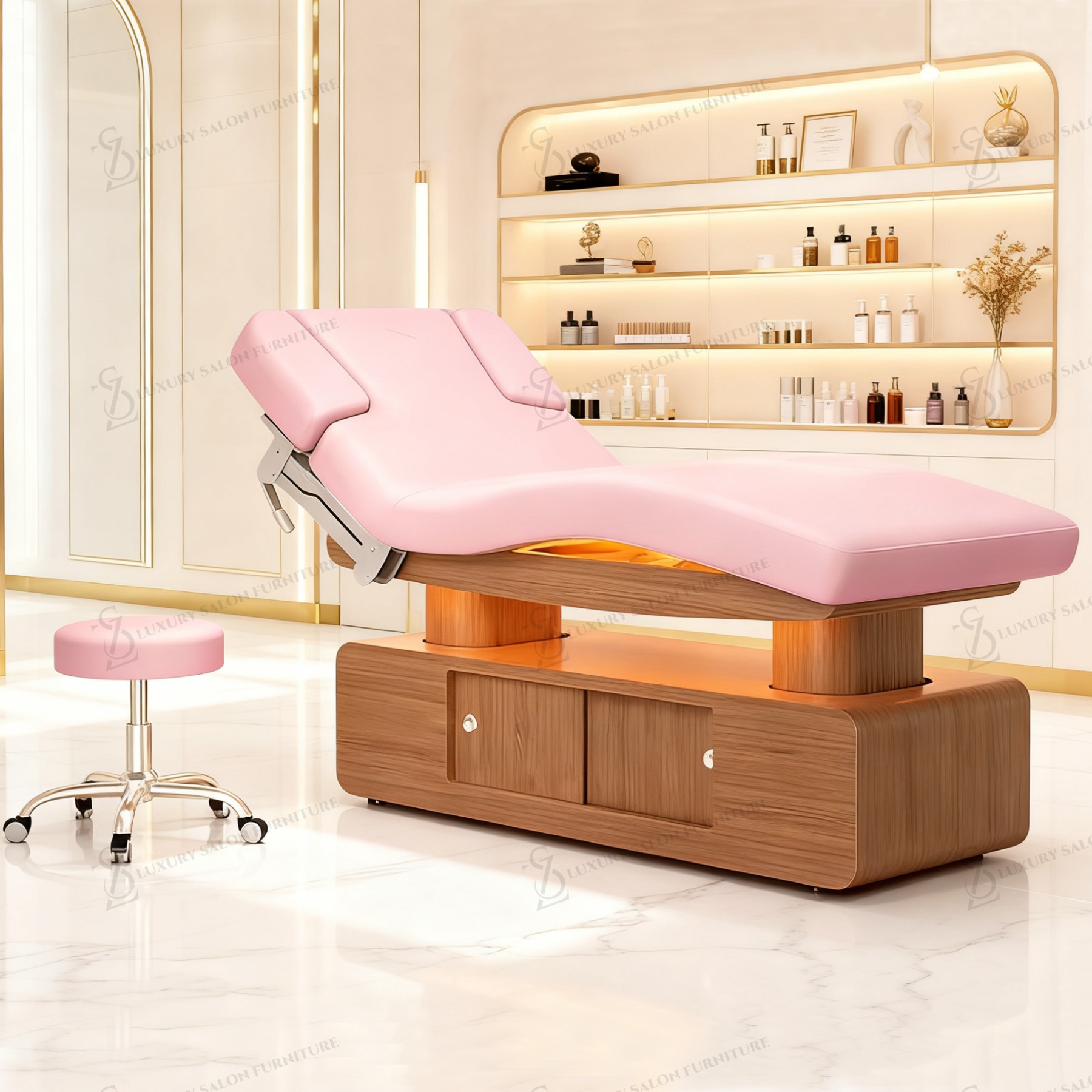 Spa Wellness Luxury - Luxury 3/4 Motors Pink Beauty Bed