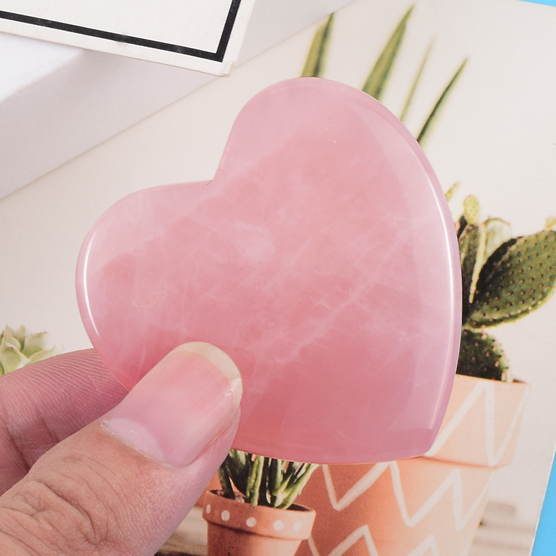 Gua Sha Tool Rose Quartz - Rose Quartz Heart Shape Face Care