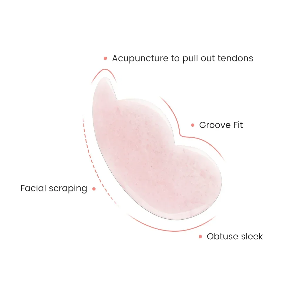Natural Jade Stone Gua Sha Mas - Gua Sha Tool Rose Quartz ulasan dan harga