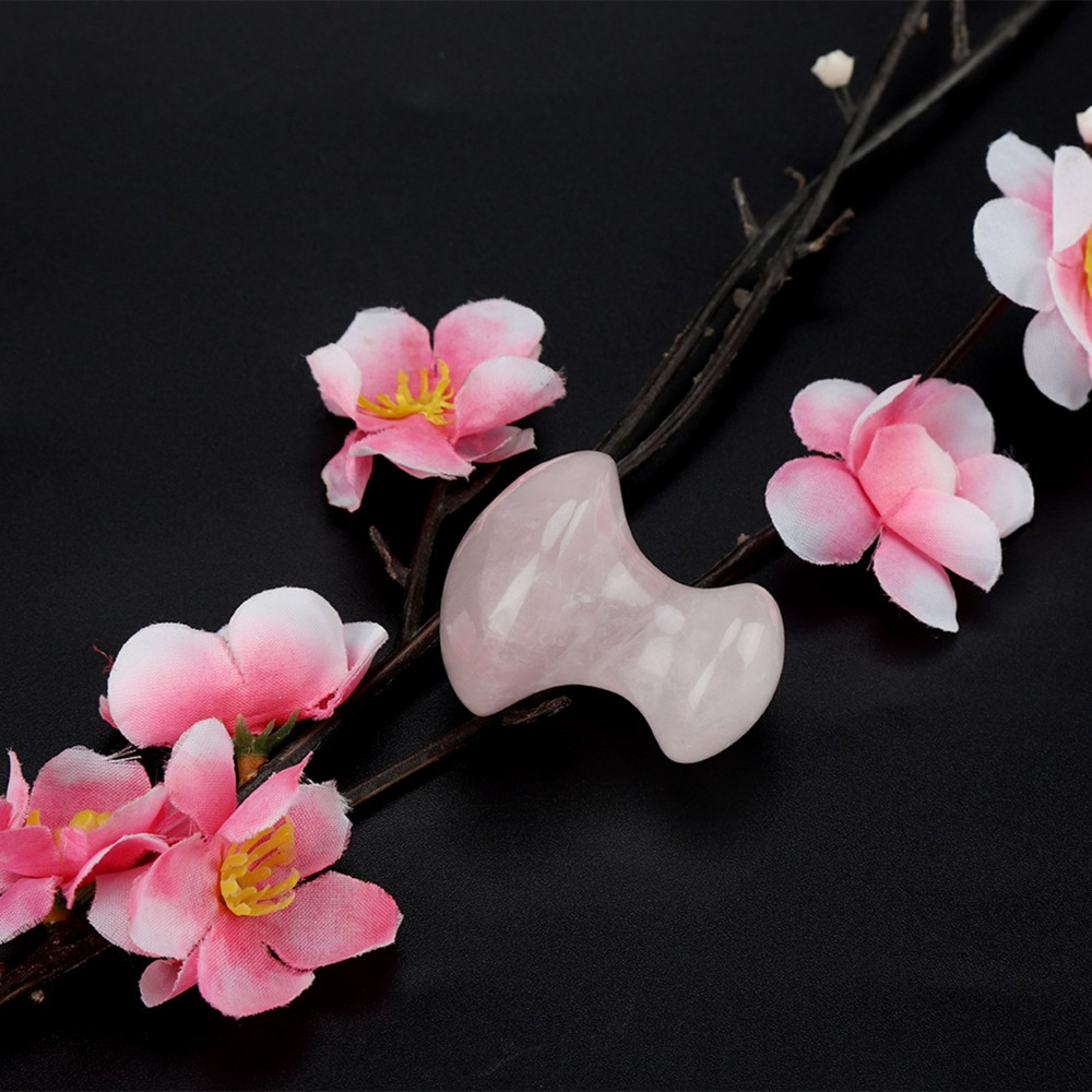 Crystal Rose Quartz Massage St - Gua Sha Tool Rose Quartz ulasan dan harga