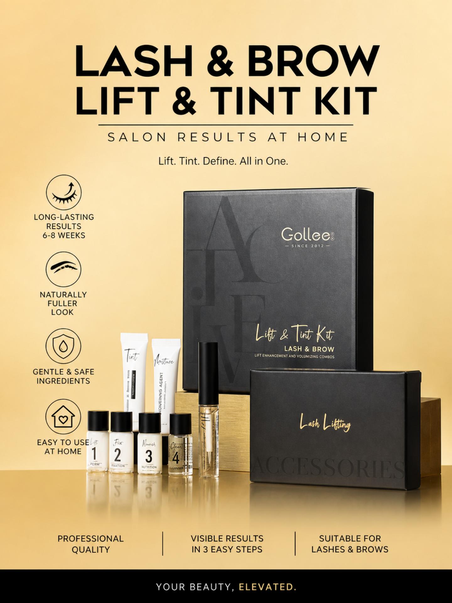 GOLLEE Lash Lift Color Kit Bro - Lash Lift Kit ulasan dan harga