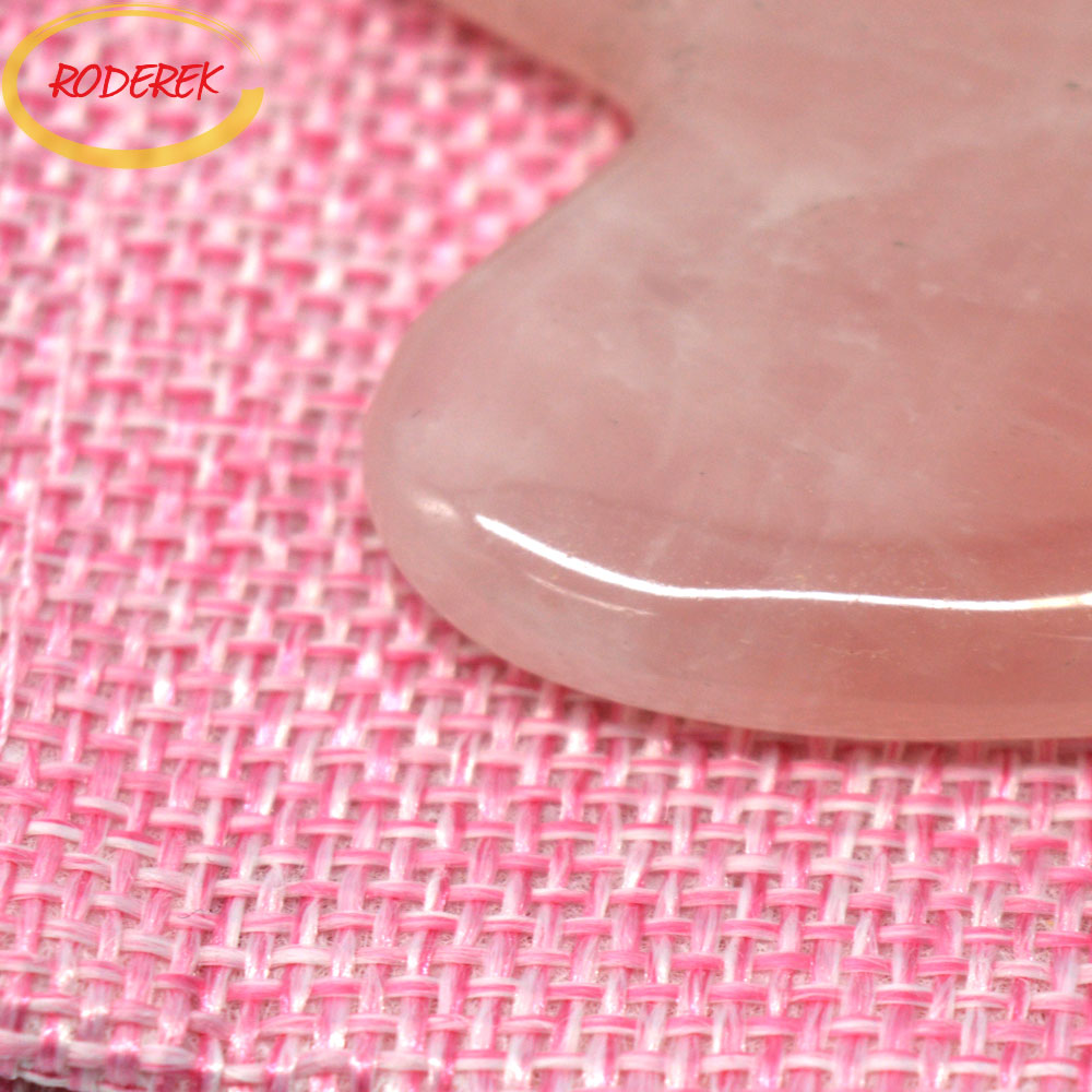 Jade Guasha Plate Natural Rose - Gua Sha Tool Rose Quartz ulasan dan harga