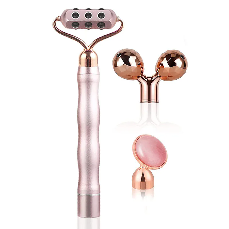 3 In 1 3D Roller Germanium Sto - Gua Sha Tool Rose Quartz ulasan dan harga