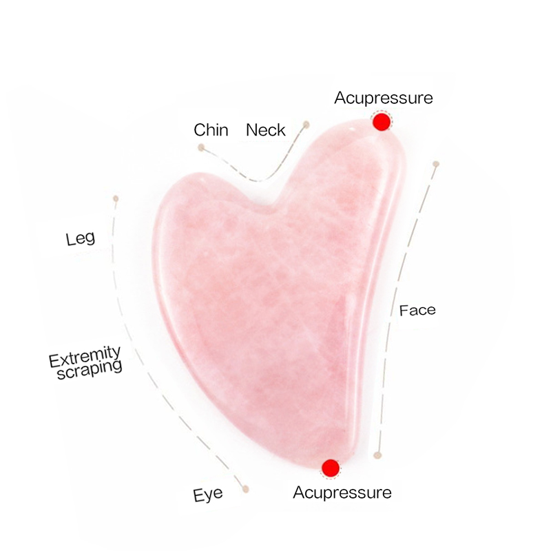 Rose Quartz Gua Sha For Face M - Gua Sha Tool Rose Quartz ulasan dan harga