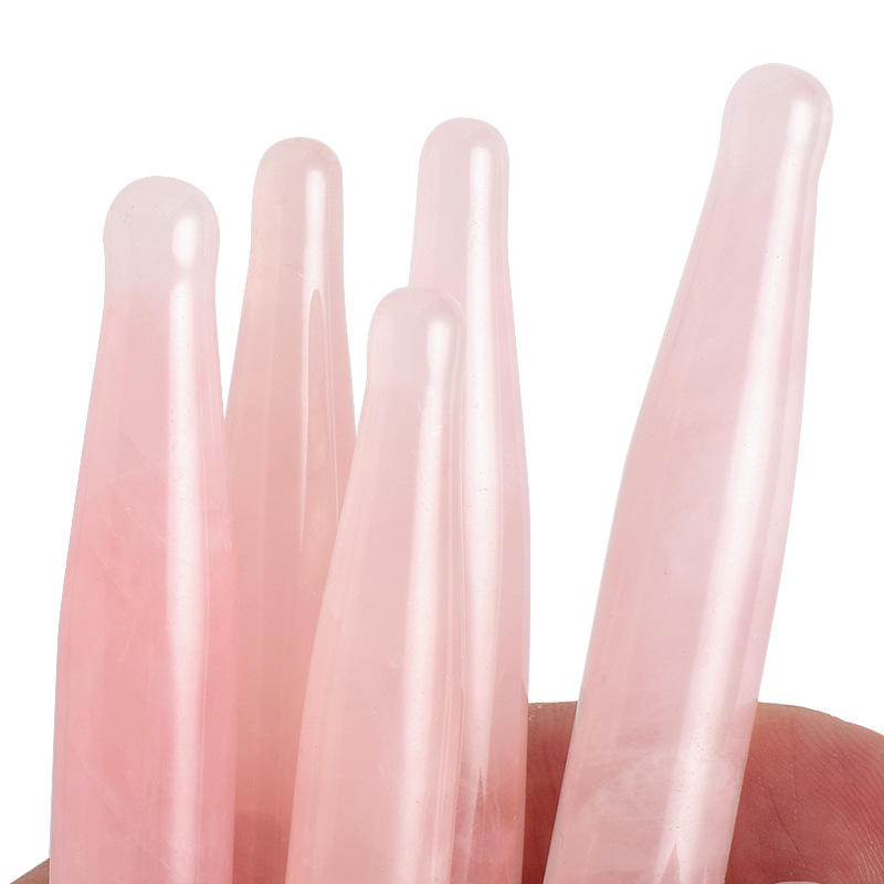 Eye Massage Pen Natural Rose Q - Gua Sha Tool Rose Quartz ulasan dan harga