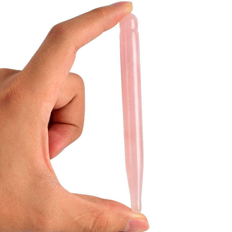 Eye Massage Pen Natural Rose Q - Gua Sha Tool Rose Quartz ulasan dan harga