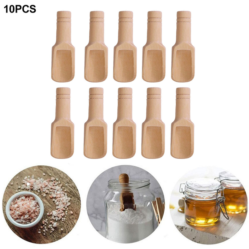 10pcs Wooden Small Little Mini - Sugar Scrub Coffee ulasan dan harga