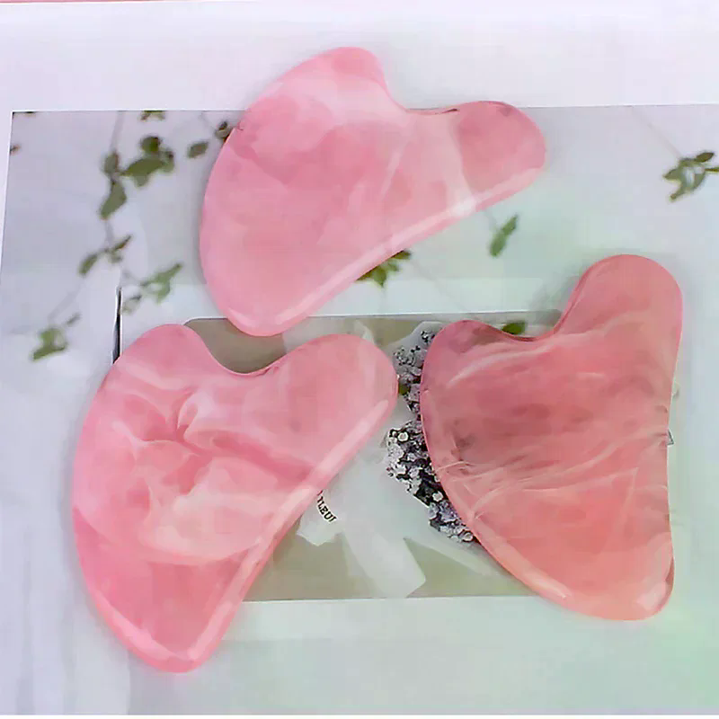 Natural Stone Jade Gouache Scr - Gua Sha Tool Rose Quartz ulasan dan harga