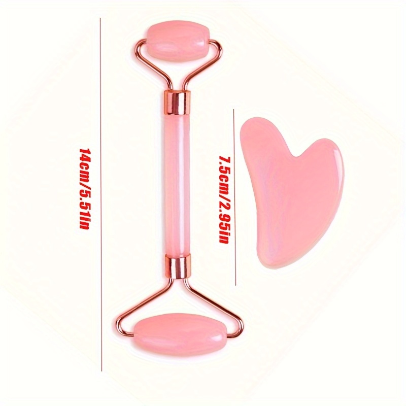 New 2PCS Gua Sha Facial Stone  - Gua Sha Tool Rose Quartz ulasan dan harga