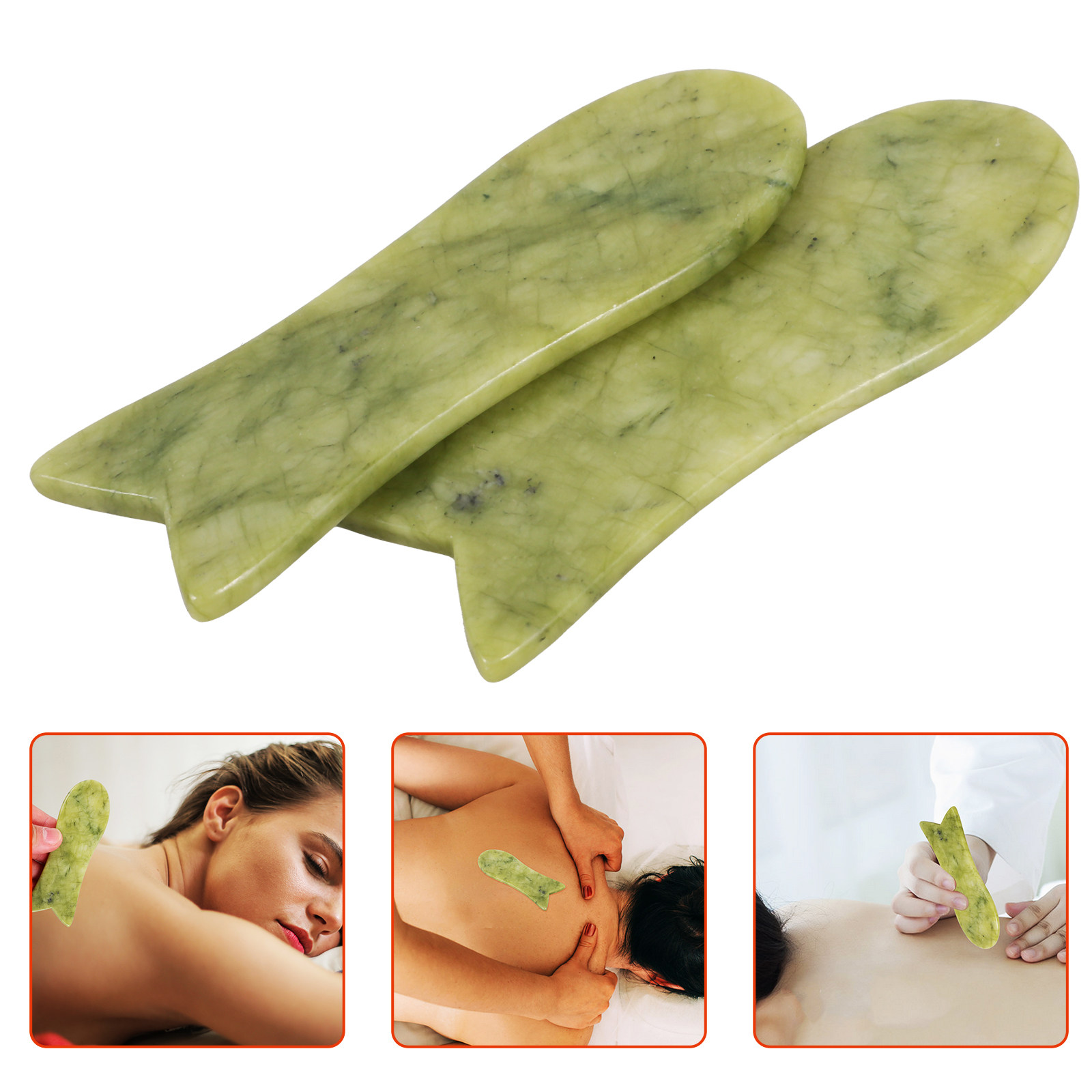2Pcs Natural Jade Gua Sha Scra - Spa Y Wellness ulasan dan harga