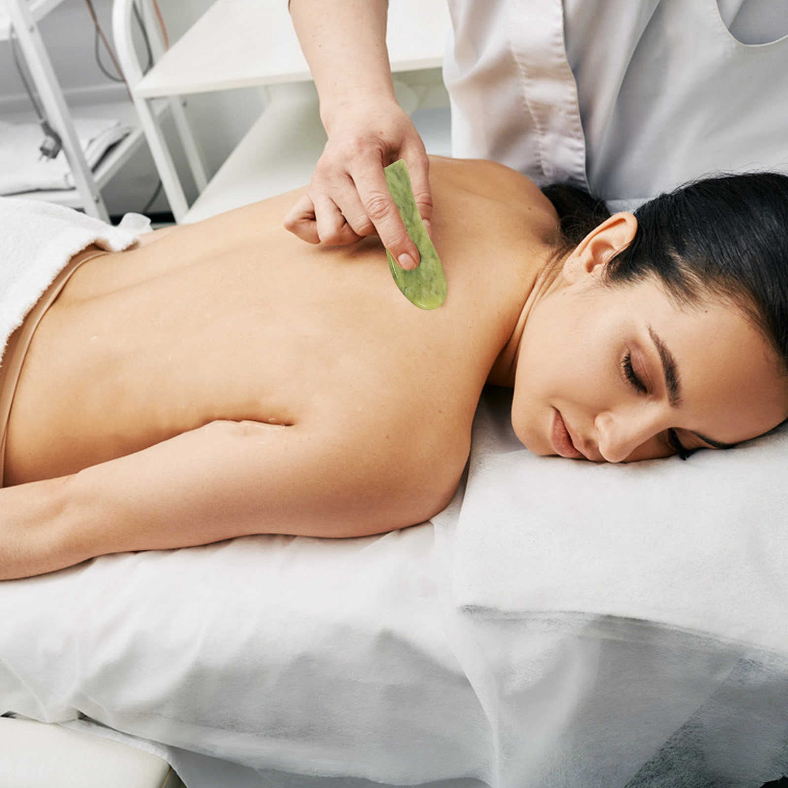 2Pcs Natural Jade Gua Sha Scra - Spa Y Wellness ulasan dan harga
