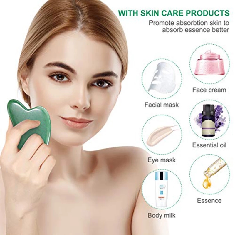 10pcs Natural Jade Gua Sha Set - Gua Sha Tool Rose Quartz ulasan dan harga