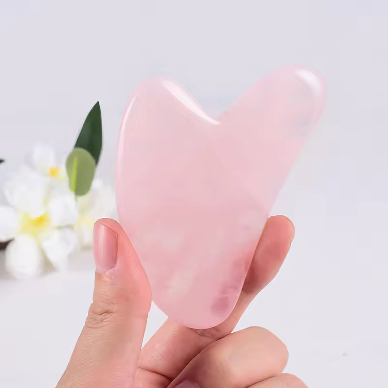 Natural Stone Jade Gouache Scr - Gua Sha Tool Rose Quartz ulasan dan harga