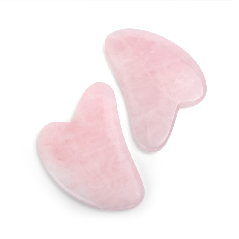 Rose Quartz Jade Guasha Massag - Gua Sha Tool Rose Quartz ulasan dan harga