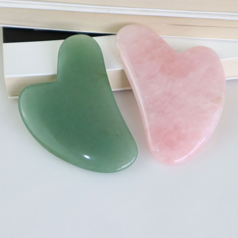 Rose Quartz Jade Guasha Massag - Gua Sha Tool Rose Quartz ulasan dan harga