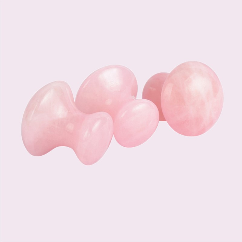 1pc Mushroom Shape Guasha Faci - Gua Sha Tool Rose Quartz ulasan dan harga