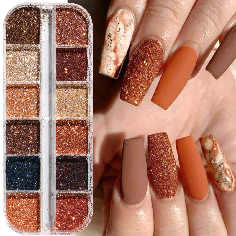 Shiny Coffee Brown Nail Glitte - Sugar Scrub Coffee ulasan dan harga