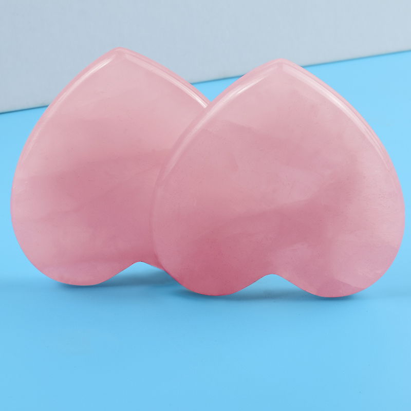 Rose Quartz Heart Shape Face C - Gua Sha Tool Rose Quartz ulasan dan harga